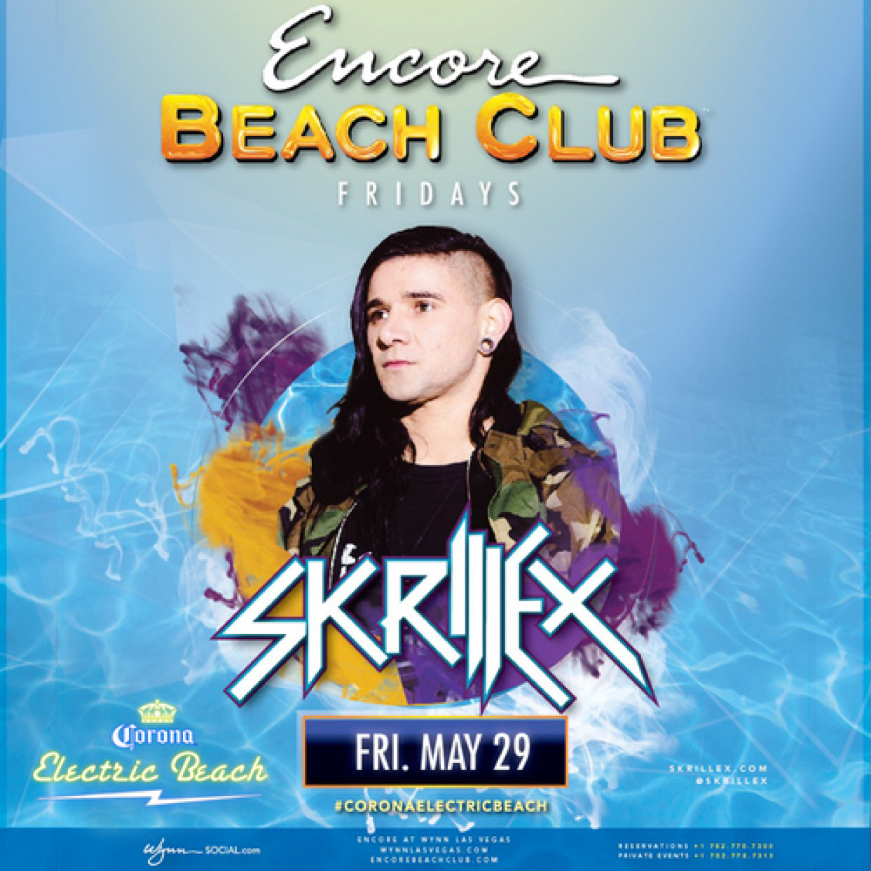 Skrillex at Corona’s Electric Beach 5/29 in Las Vegas